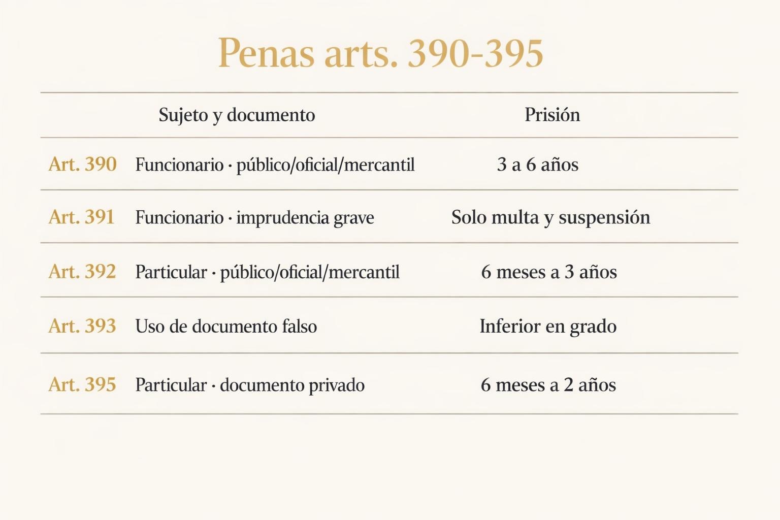 Artículo 390 del Código Penal: falsedad documental explicada 2 Artículo 390 del Código Penal: falsedad documental explicada Artículo 390 del Código Penal: falsedad documental explicada